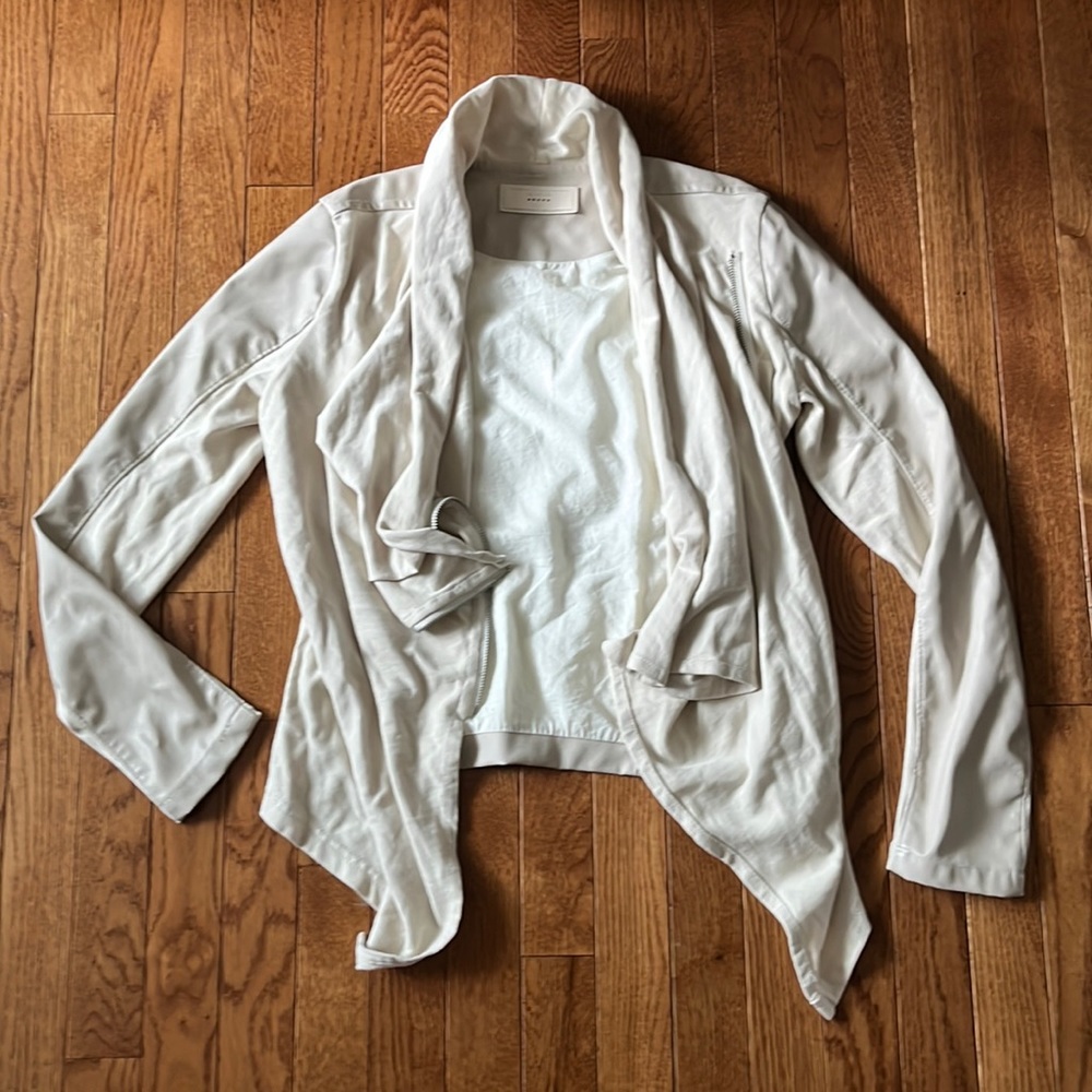BLANKNYC Drapey Leather jacket
